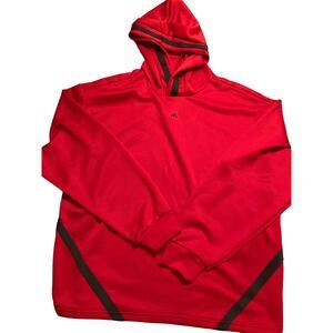 Adidas Men's Size Select Basketball Hoodie, Better Scarlet/Carbon, Sz L